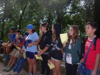"Pellegrinaggio ad Assisi, gruppo ""Carica del 2002"", 2-3/09/2015. Eremo carceri, consegna del Tau"