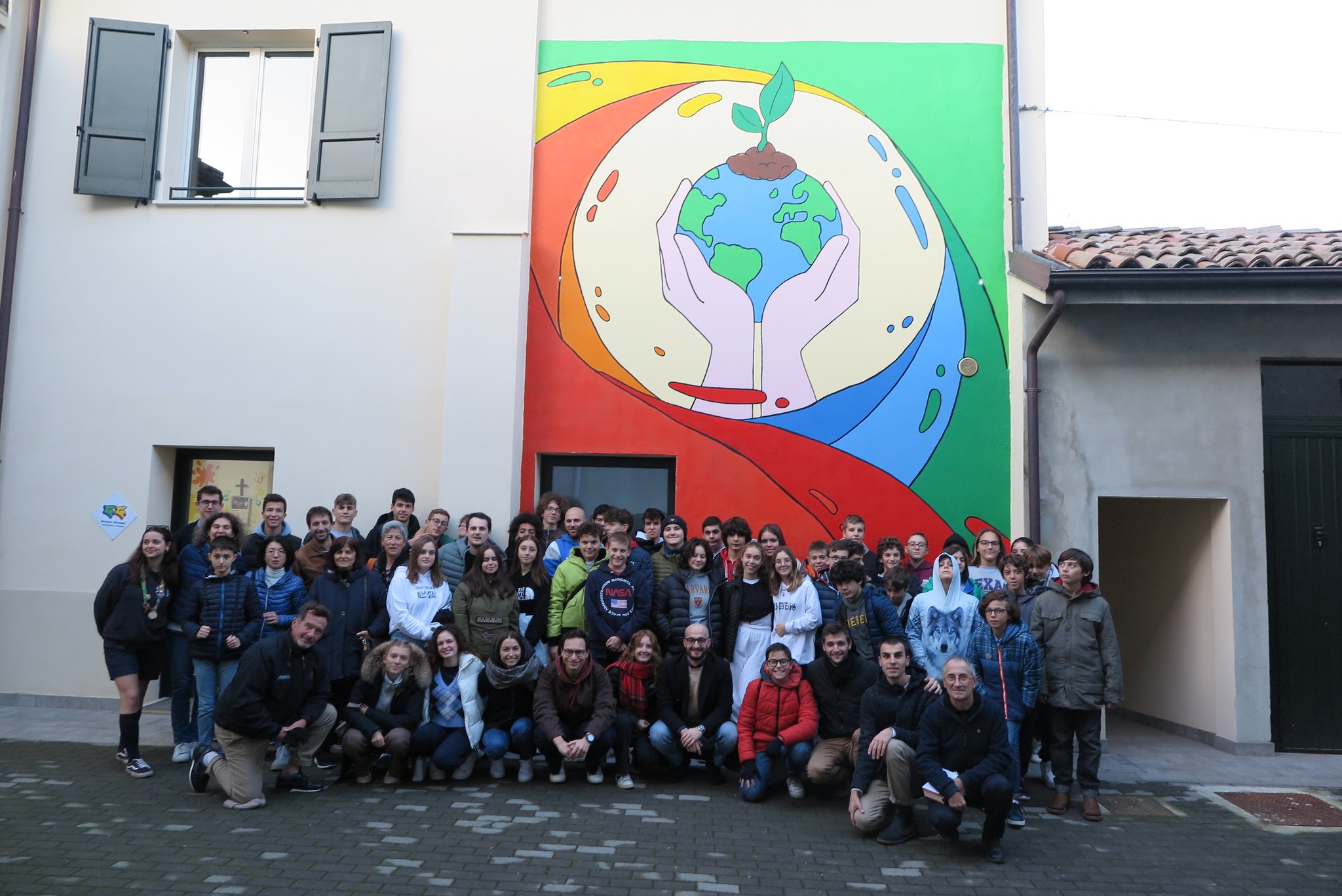 Inaugurazione del murales realizzato dal Gruppo Giovani, Novembre 2022